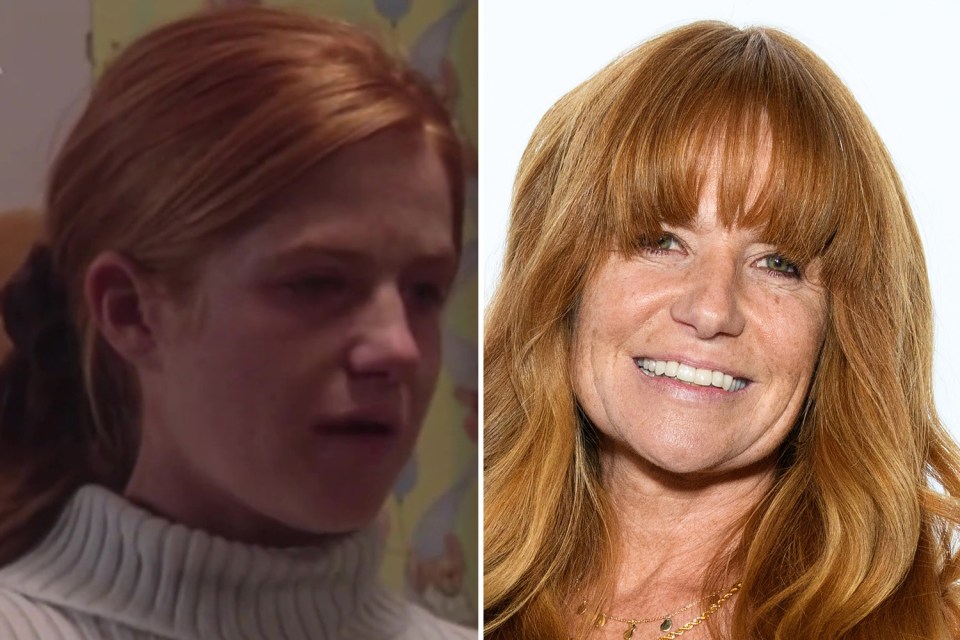 a close up of a woman 's face next to a close up of a woman 's face