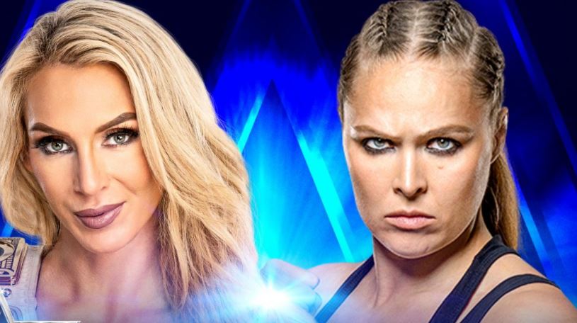 Charlotte Flair defends against Ronda Rousey