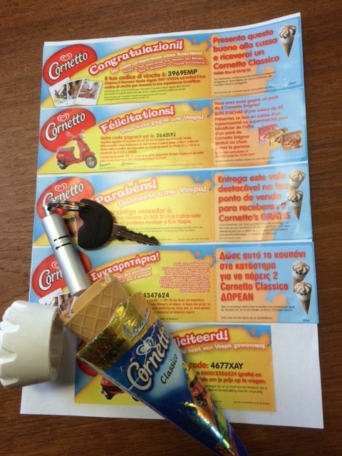 One winning Cornetto contained the keys to a Vespa