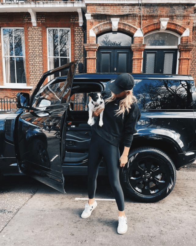 Danni showed off her impressive motor on instagram, along with her cute pup