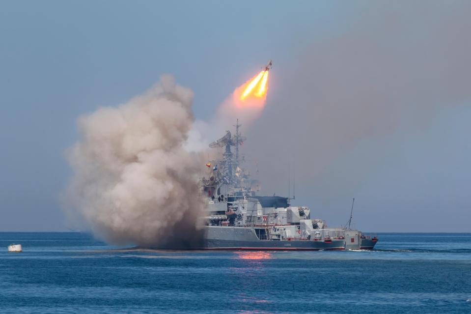 A Russian fleet was said to be preparing to shell port city Odessa and land troops