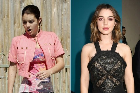 Then and now photos of an actress.