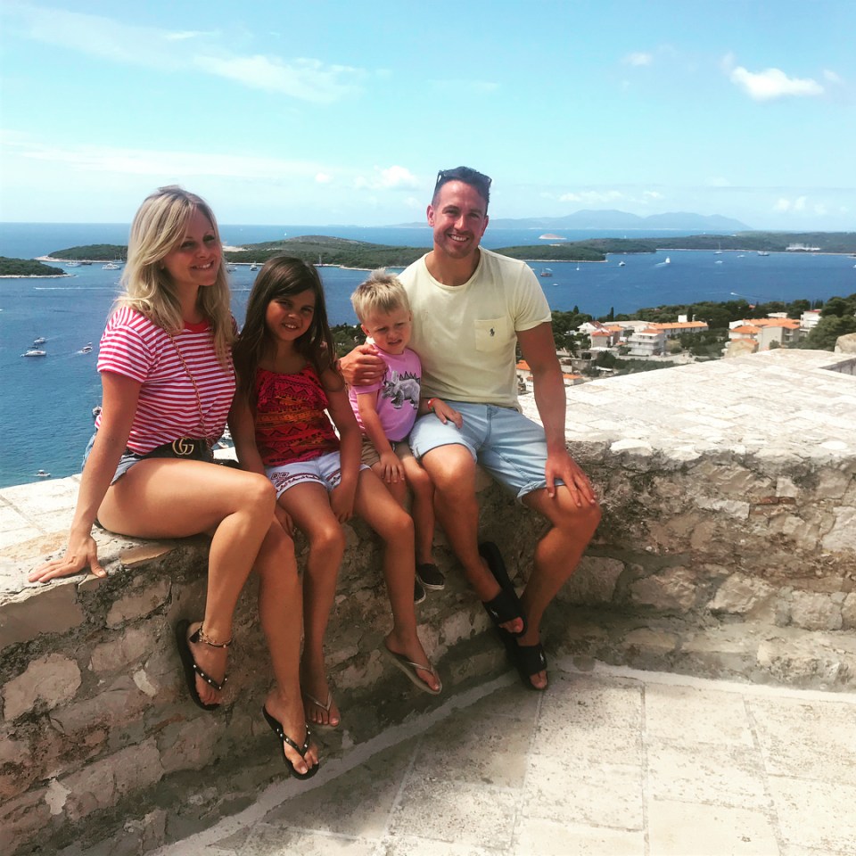 Tina co-parents daughter Scarlett, second left, with Ryan but the exes are not on good terms