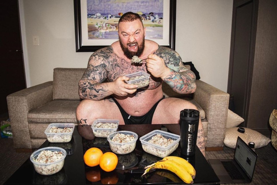 Thor used to eat up to 10,000 calories a day