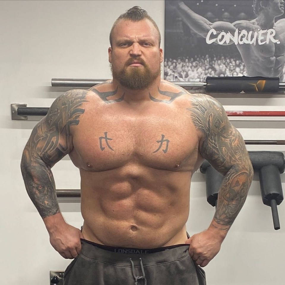 Eddie Hall rivalled Hafthor Bjornsson in strongman