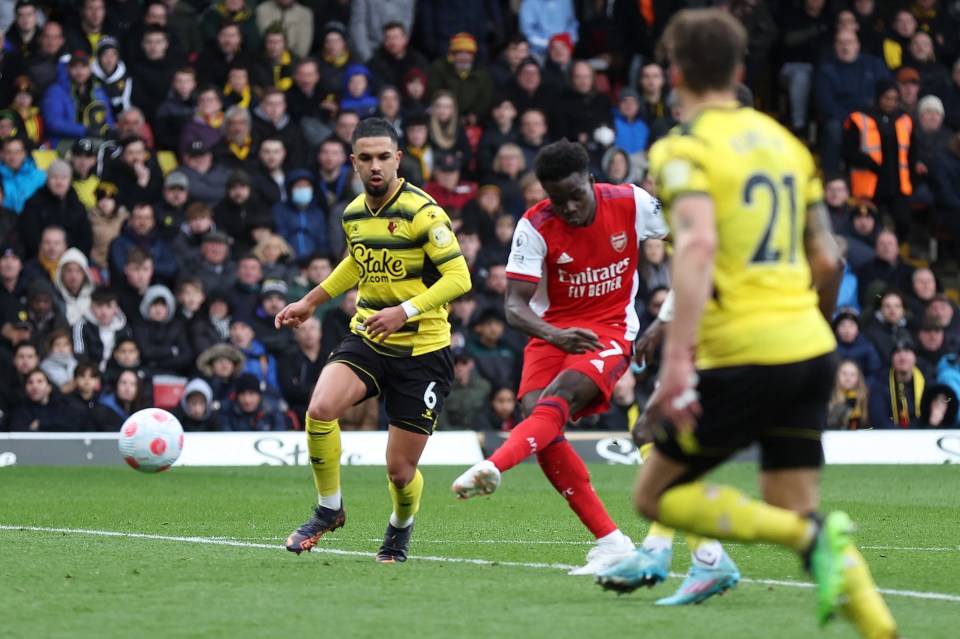 Bukayo Saka fired Arsenal back in the lead