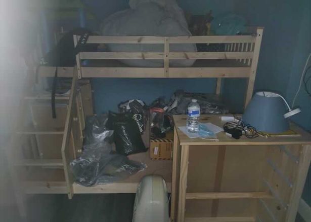 Her sons' bedroom was completely destroyed by a leak