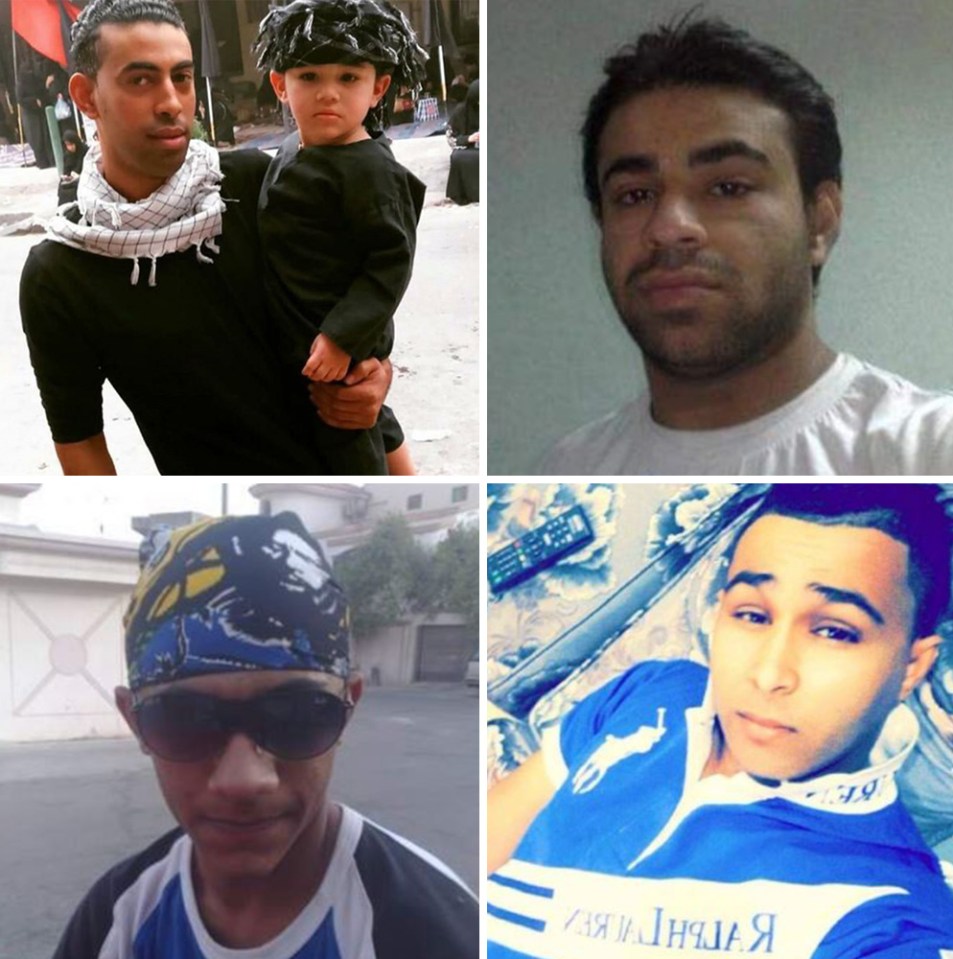 Hussain Ahmed Al-Ojami (top L)  Musa Jaafar Al-Mabiuq. (top R), Abdullah Jawad Al Nassif (bottom L) Jamal Hassan Al-Ban’nawi (bottom R)