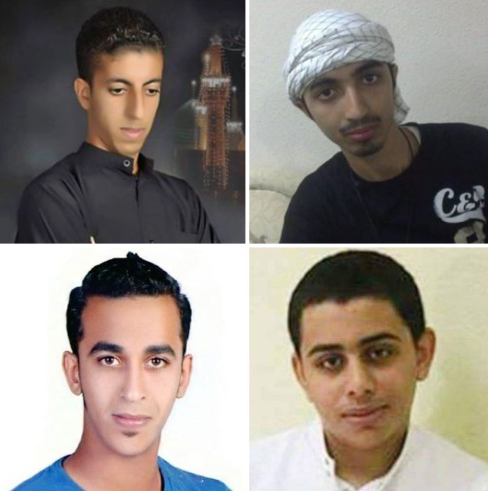Mahdi Saleh Al-Zinadi, (top L) Haitham Ibrahim ِAl-Mukhtar, (top R), Aqeel Hassan Al-Faraj (bottom L) Hassan Mohammed Al-Faraj (bottom R)