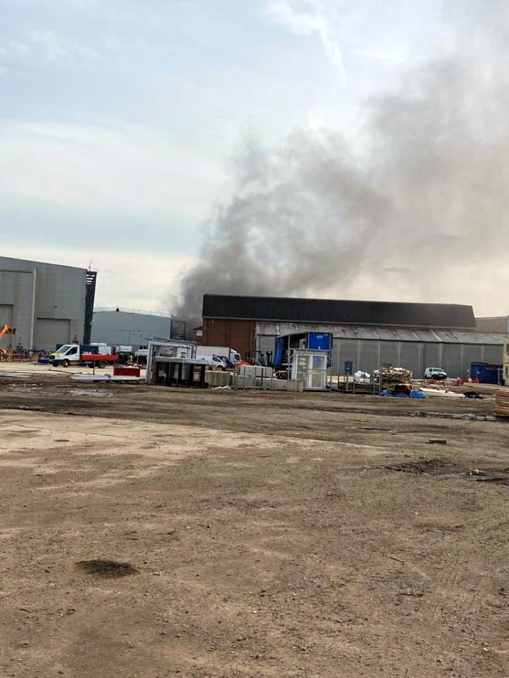 Eight fire crew fought the fire