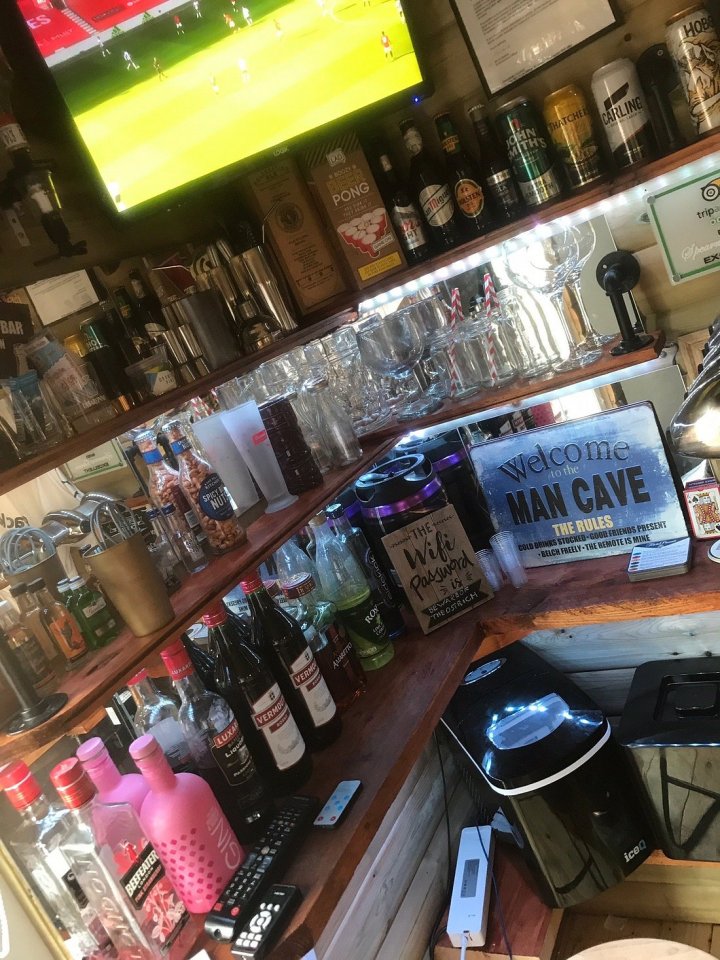 The bar is well stocked with spirits and beers