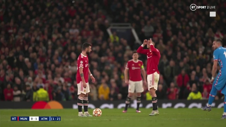 Cristiano Ronaldo told the ref he needed glasses during Man Utd's Champions League exit