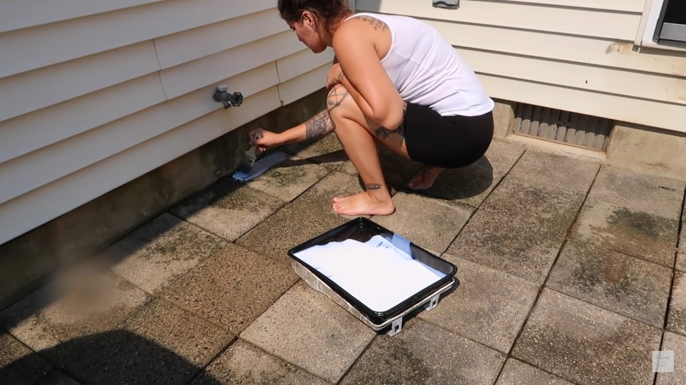 Painting the floor made such a huge difference.