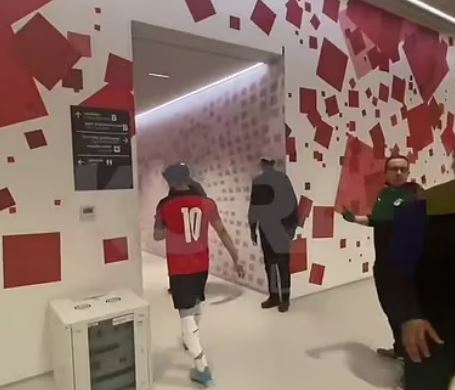 He eventually made his way back to the dressing room