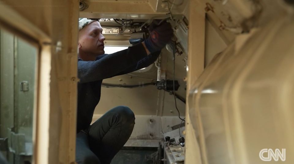 Workshops and factories have now been turned over to recycling Russian vehicles