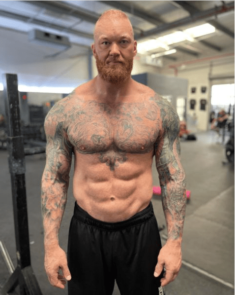 Hafthor Bjornsson has lost ten stone since beginning boxing