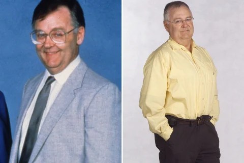 Comparison photo of a man, then and now.