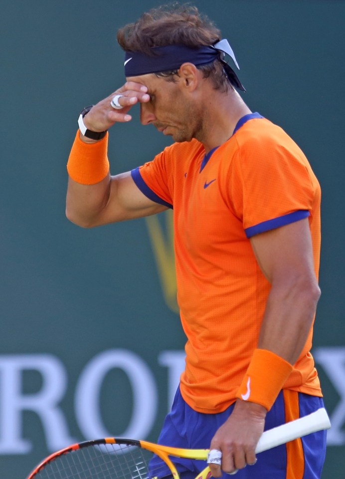 Rafa Nadal suffered breathing difficulties during the Indian Wells final