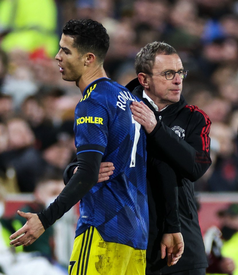 Ronaldo was unhappy with Ralf Rangnick's plan to use him as a super-sub in the derby