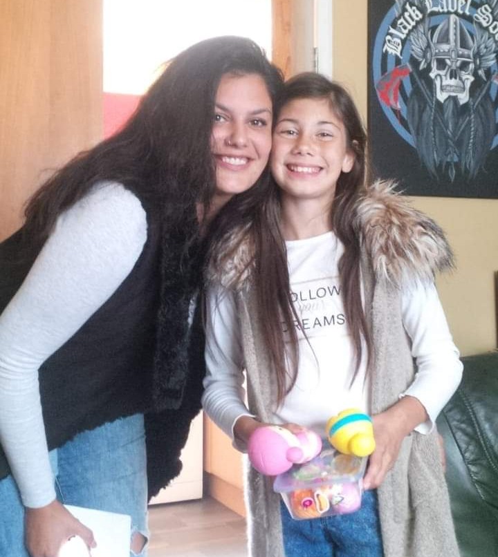 Sabrina and her daughter were injured in the blaze