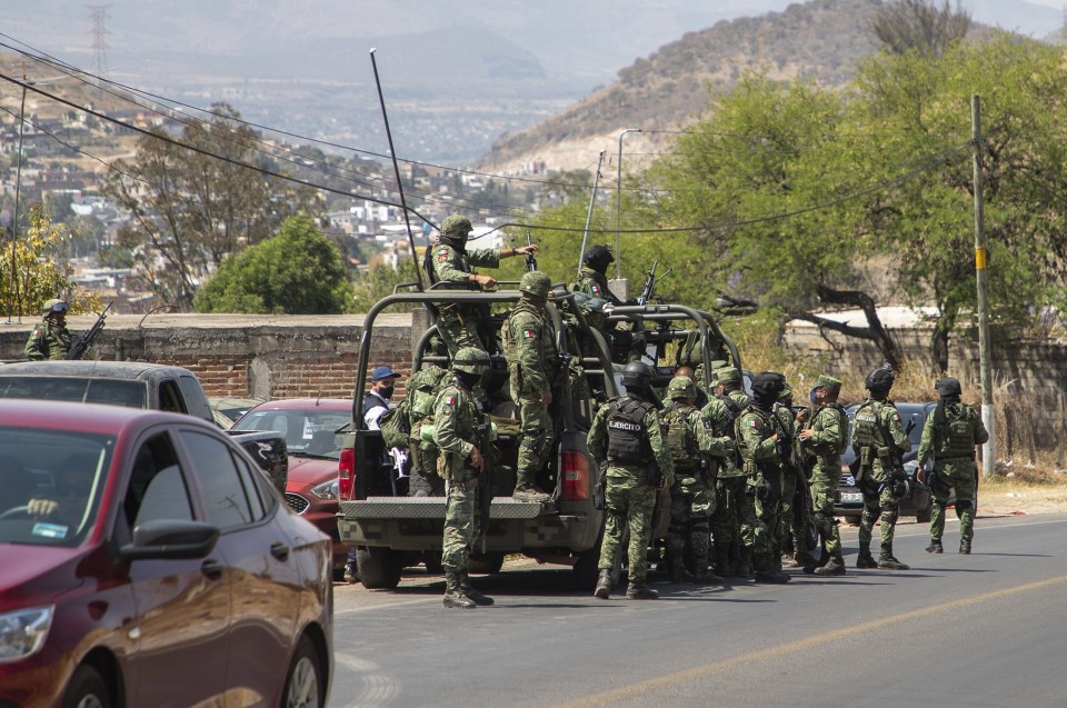Mexican army and national guard troops have since been deployed to capture those responsible