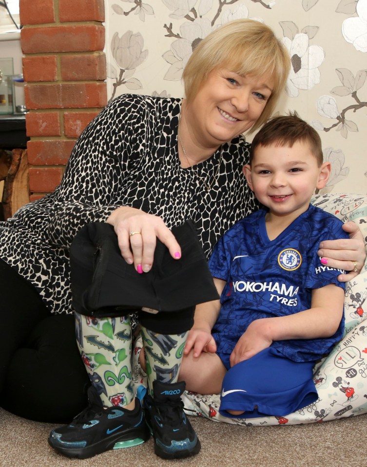 Tony Hudgell with adoptive mother Paula who has slammed the release of Baby P's killer mum