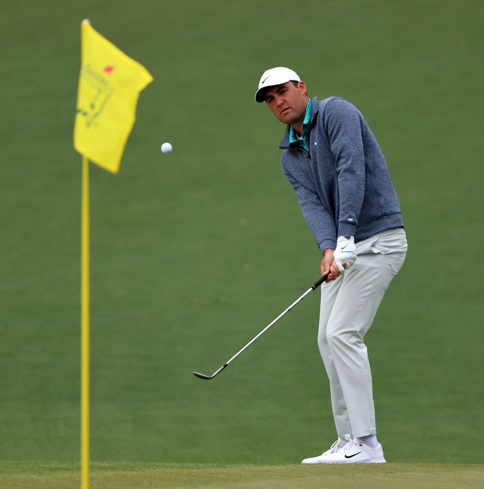 The American led by five strokes after the second round at Augusta