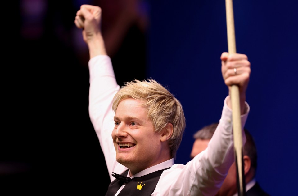 Fans inside the Crucible rose as one to celebrate Neil Robertson's stunning 147 break