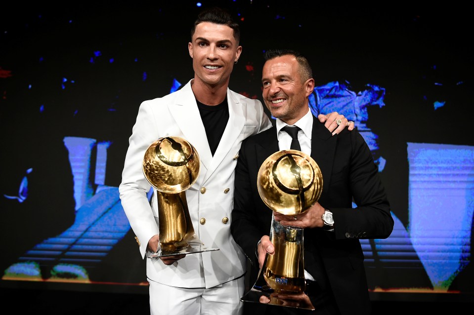 Cristiano Ronaldo and his agent Jorge Mendes