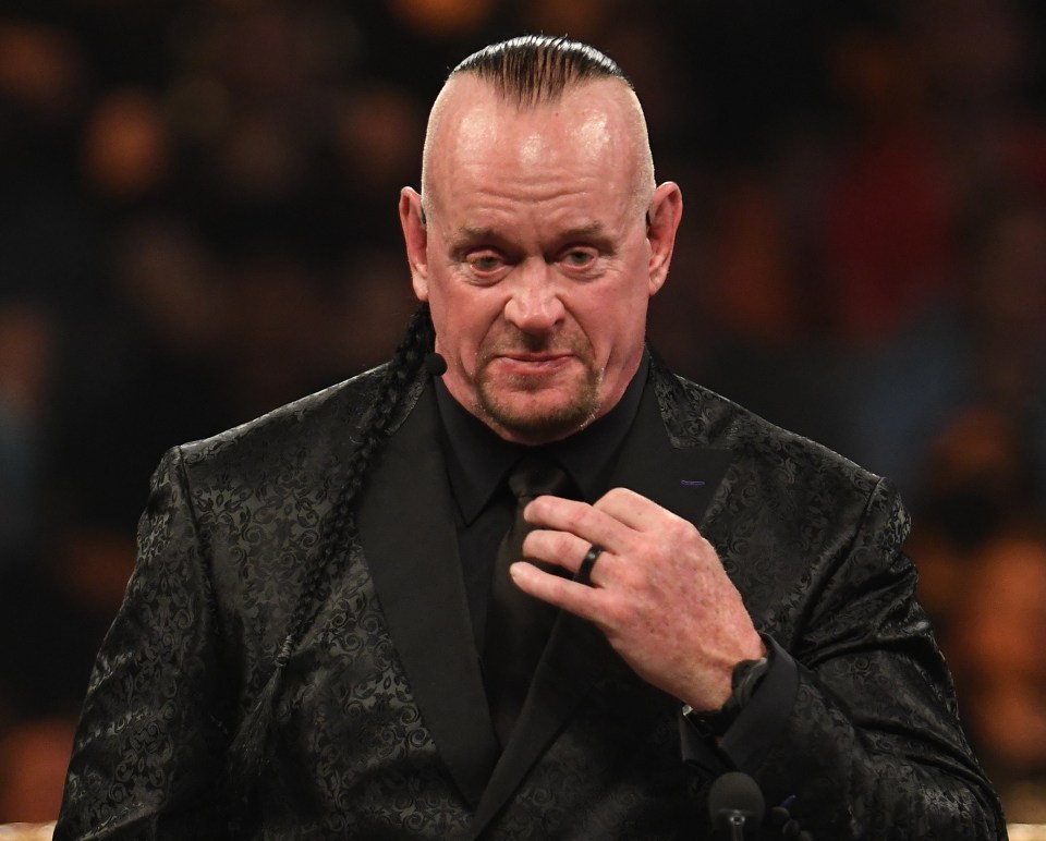 The Undertaker broke down in tears as he was inducted into WWE's Hall of Fame