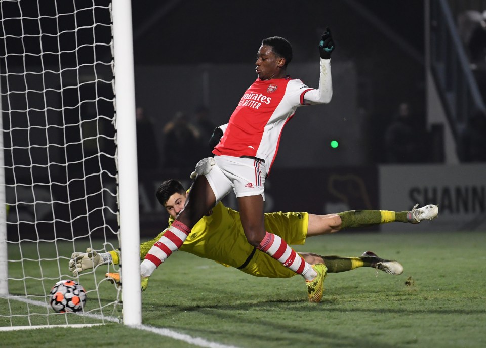 Edwards scored on his Arsenal U23 debut against West Ham