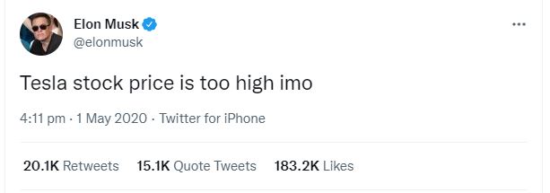 Elon Musk wiped £10.7billion off Tesla’s value with this tweet