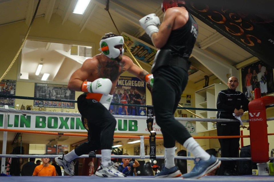 Conor McGregor recently resumed sparring at his childhood boxing gym in Crumlin