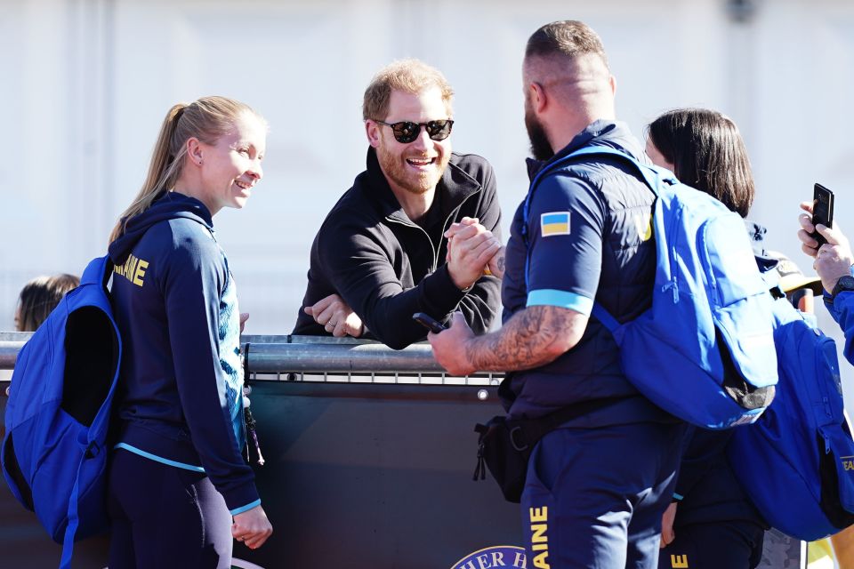 The Duke of Sussex greets competitors at Zuiderpark