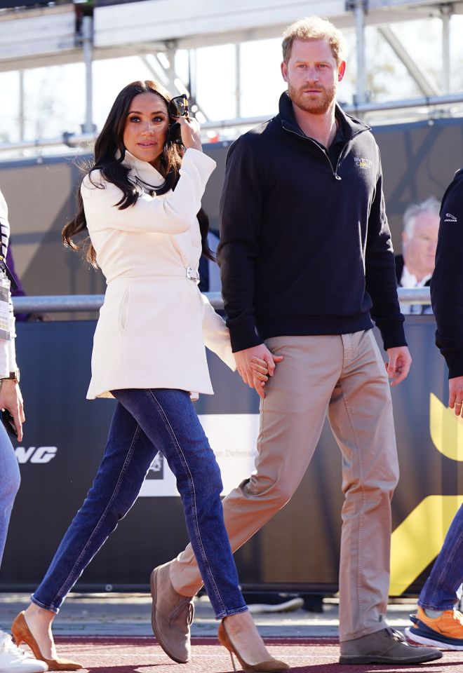 The Duke and Duchess of Sussex strolling through Zuiderpark