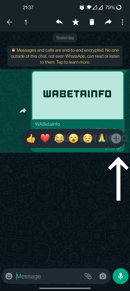 WhatsApp is working on a message reaction system