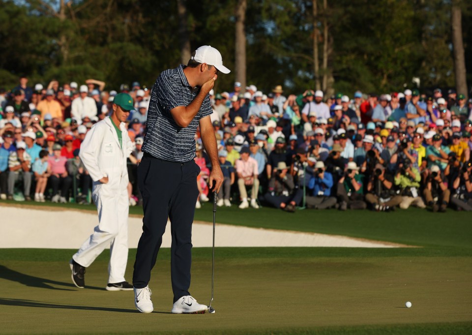 Scheffler was a cool customer until a minor wobble on the 18th green
