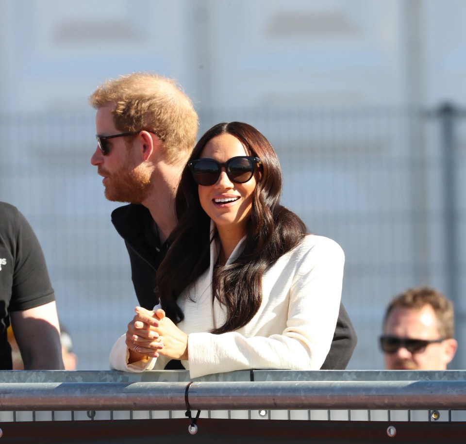 The duchess grinning at the Games in The Hague