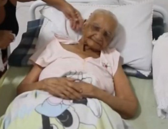 The alleged centenarian was 'discovered' by paramedics in Brazil after falling ill