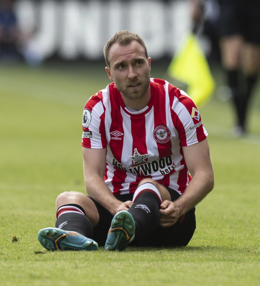 Christian Eriksen is a free agent after his deal at Brentford expires next month