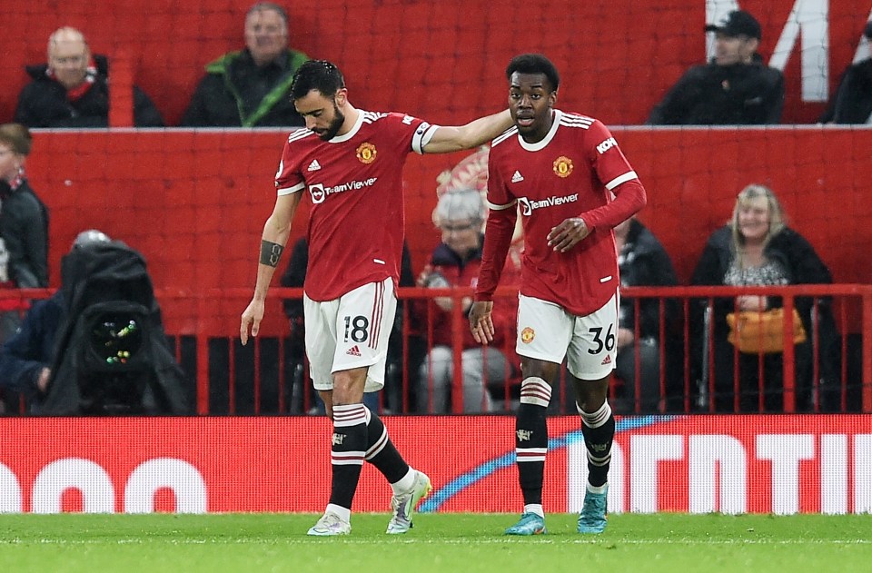 Elanga kept the ball alive for Man Utd's opener with his pace