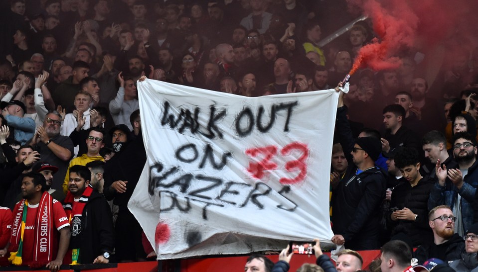 Fans staged a protest inside Old Trafford