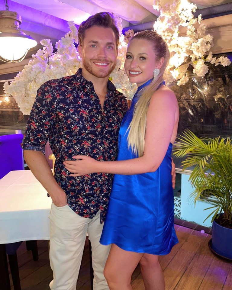 Amy and boyfriend Sam Rason on holiday
