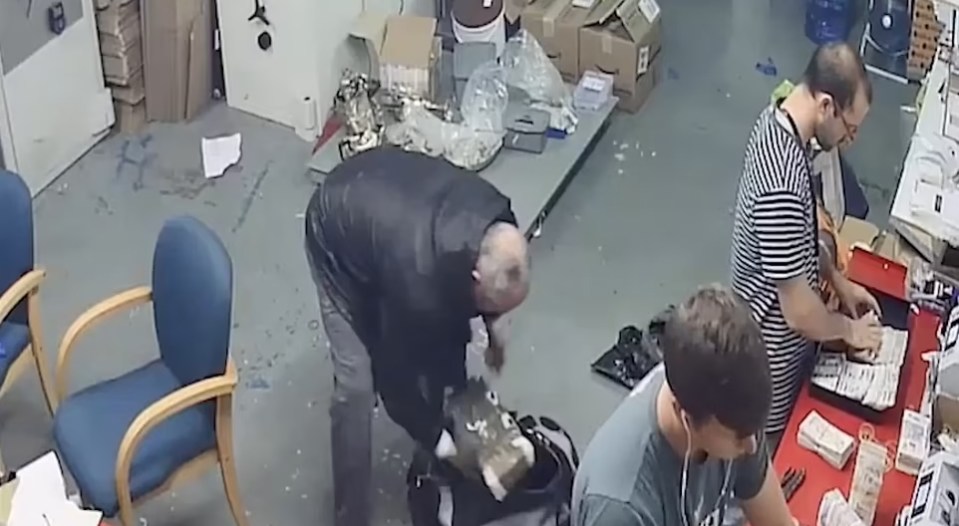 The 'dirty money' being brought in bags and counted by staff at James Stunt's firm