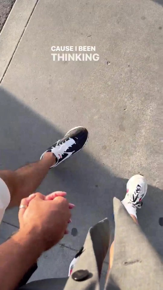 The couple today sparked rumours they'd got engaged
