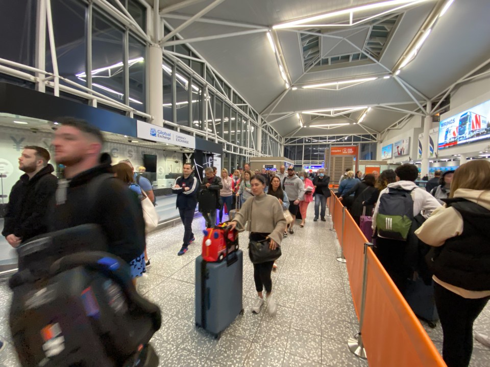 Huge queues have now affected Bristol Airport