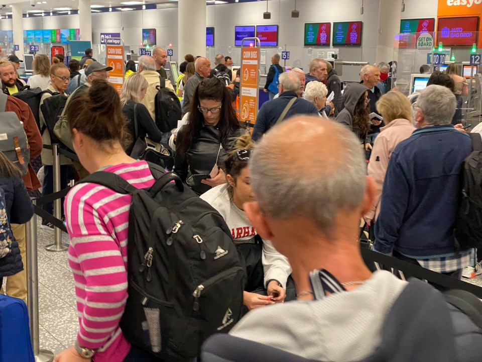 Passengers complained of massive queues and staff running around trying to help