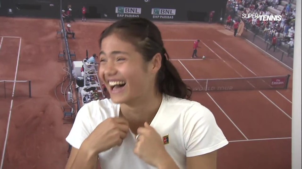The US Open champion saw the funny side of her gaffe