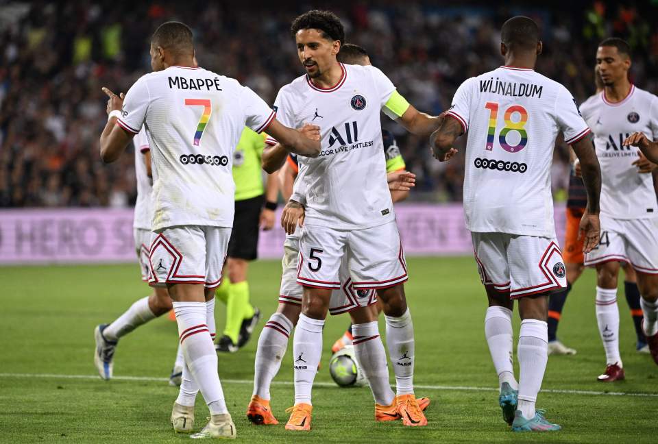 PSG comfortably won the game 4-0 in their special LGBT-themed shirt