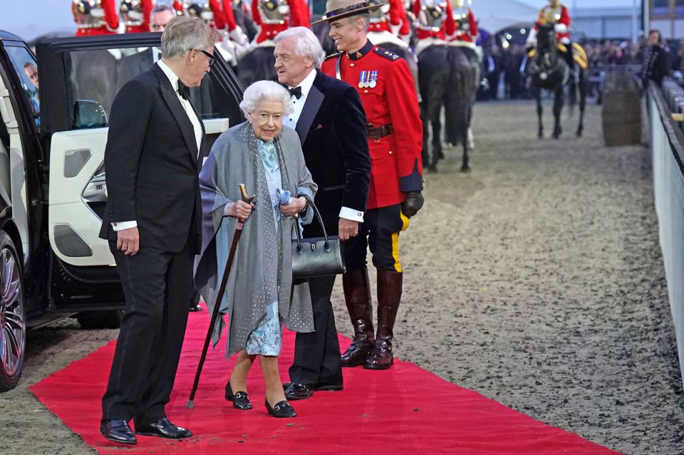 The Queen was all smiles as she arrived at the event